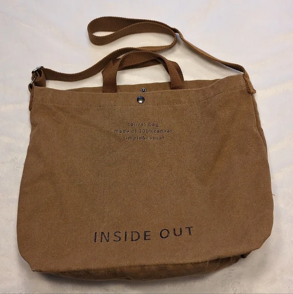 Brown Canvas Tote Bag - Picture 1 of 15